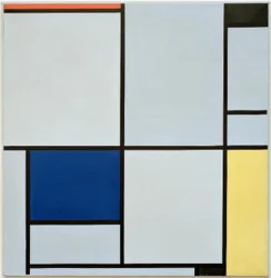 Tavola I; Composizione con rosso, nero, blu e giallo